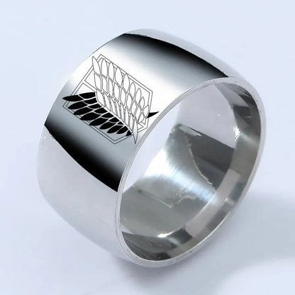 Bague et Chevalière en Acier - Attaque des Titans - BAKASHOP