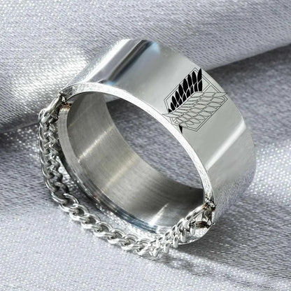 Bague et Chevalière en Acier - Attaque des Titans - BAKASHOP