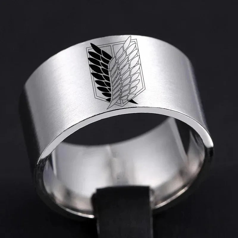 Bague et Chevalière en Acier - Attaque des Titans - BAKASHOP