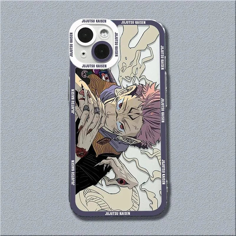 Coque de Téléphone Transparente et Antichoc pour iPhone - Jujutsu Kaisen - BAKASHOP