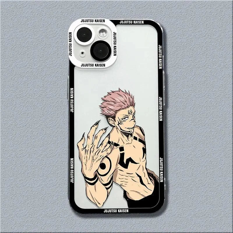 Coque de Téléphone Transparente et Antichoc pour iPhone - Jujutsu Kaisen - BAKASHOP