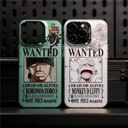 Coque iPhone Luffy et Zoro WANTED Verte et Blanche - One Piece - BAKASHOP