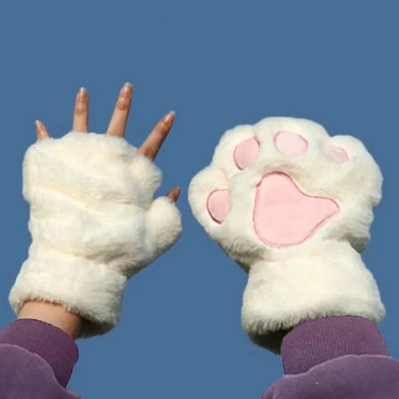 Gants / Mitaines Pattes de chat - Blanches - BAKASHOP