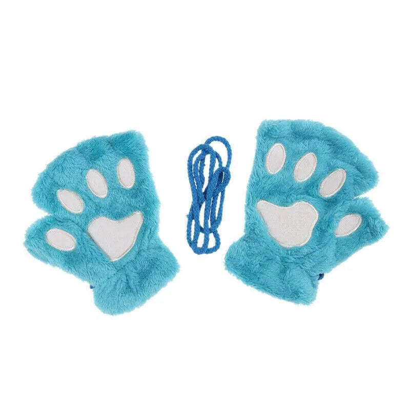 Gants / Mitaines Pattes de chat - Blues Claires - BAKASHOP