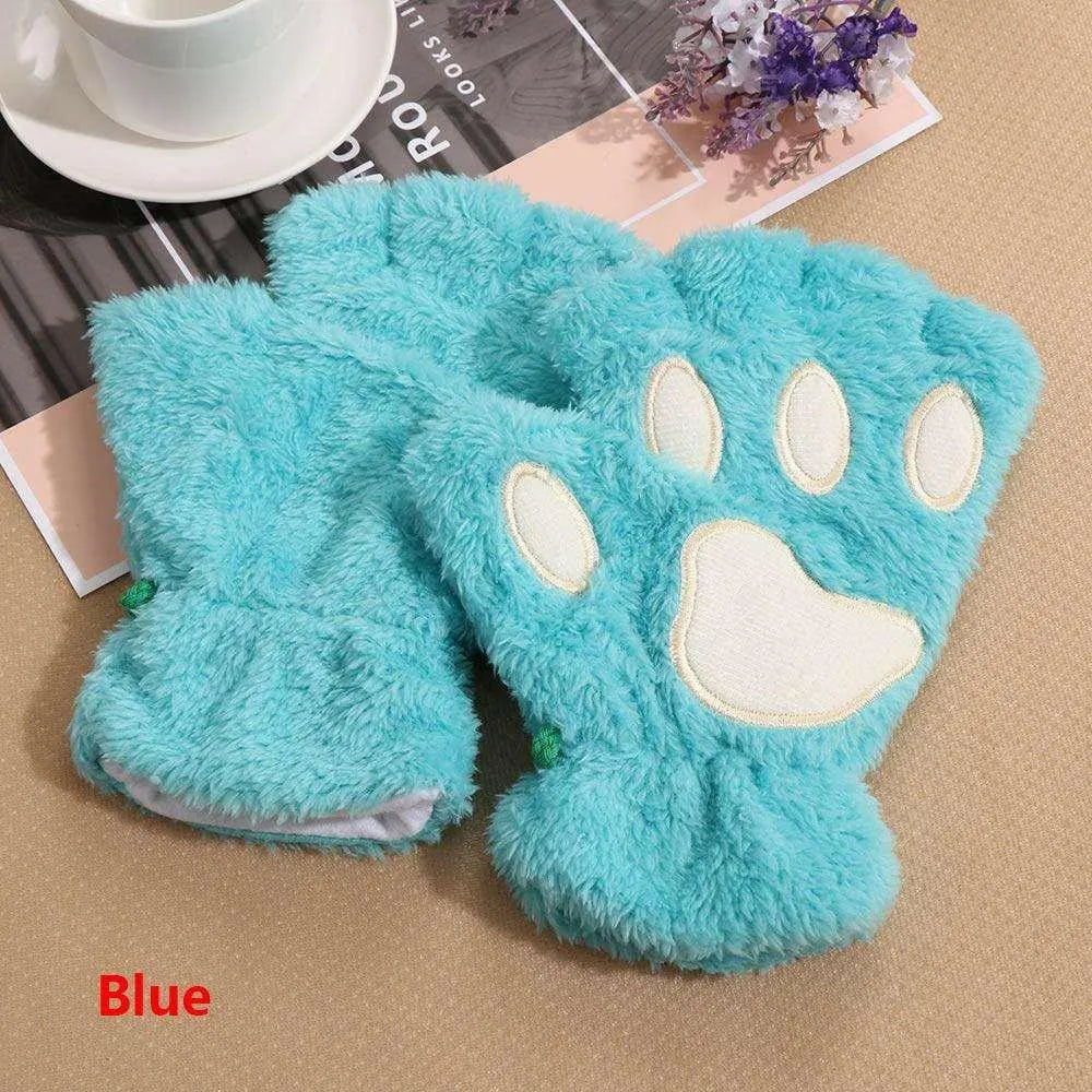 Gants / Mitaines Pattes de chat - Blues Claires - BAKASHOP