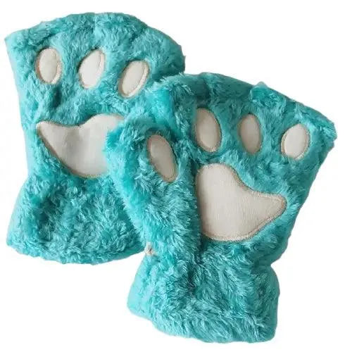 Gants / Mitaines Pattes de chat - Blues Claires - BAKASHOP