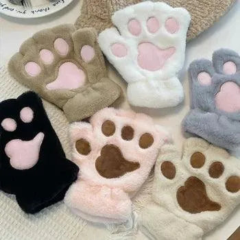 Gants / Mitaines Pattes de chat - Grises Claires - BAKASHOP