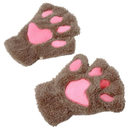 Gants / Mitaines Pattes de chat - Marrons Claires - BAKASHOP