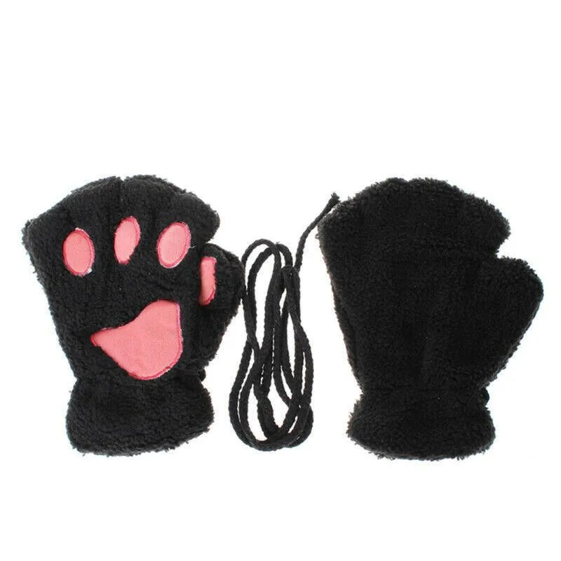 Gants / Mitaines Pattes de chat - Noires - BAKASHOP