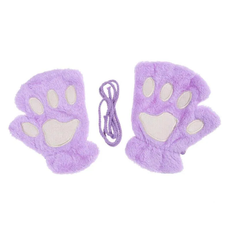 Gants / Mitaines Pattes de chat - Violettes - BAKASHOP