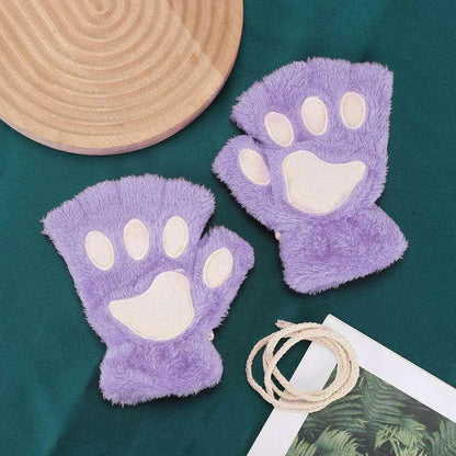 Gants / Mitaines Pattes de chat - Violettes - BAKASHOP