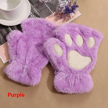 Gants / Mitaines Pattes de chat - Violettes - BAKASHOP