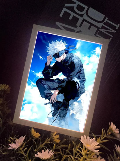 Panneau LED Gojo Satoru Bleu - Jujutsu Kaisen - BAKASHOP