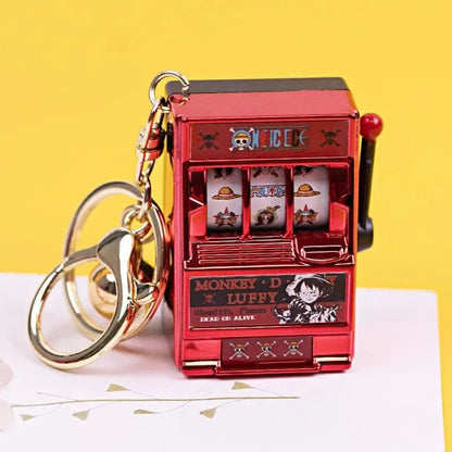 Porte-clés ONE PIECE - Console de Jeu de Casino, Mini Machine à Fruits - BAKASHOP